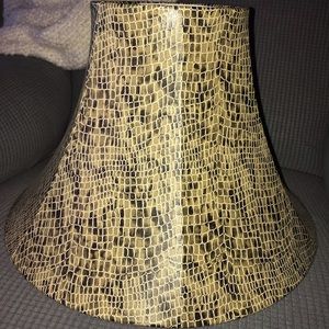 2 Reptile Print Bell Shaped Lampshades
